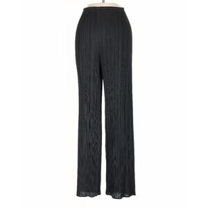 Pleats Please Issey Miyaki Black Stright Leg High Waist Pleated Pants 3 S